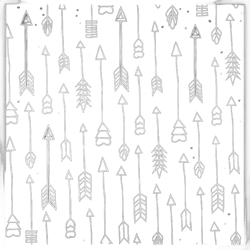 Hand Drawn Enthic Arrows on Black Background Women Square Silk Scarf, Shawl Chiffon Large Stole Headscarf, Lightweight Sunscreen Satin Scarves Wraps for Wedding Party Gift