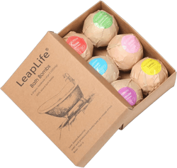 Bath Bombs Gift Set,Organic Handmade Large Fizzer with 100% Natural Materials for Kids, Women Men, Best Gift for All Festivals including lemon, rose, lavender, vanilla, green tea, ocean(6pcs) 6 Count (Pack of 1)
