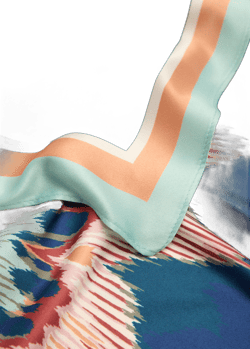 Multicolour print scarf