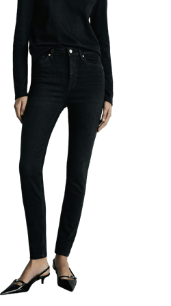 High-rise skinny jeans