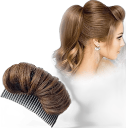 Hidyliu Bump Up Comb Clip Hair Bun Hair Base Set Sponge Styling Insert Braid Tool Hair Bump Up Hair Accessories Volume Insert Set for Women Girls DIY Hairstyle Beauty Tool (Light Brown)