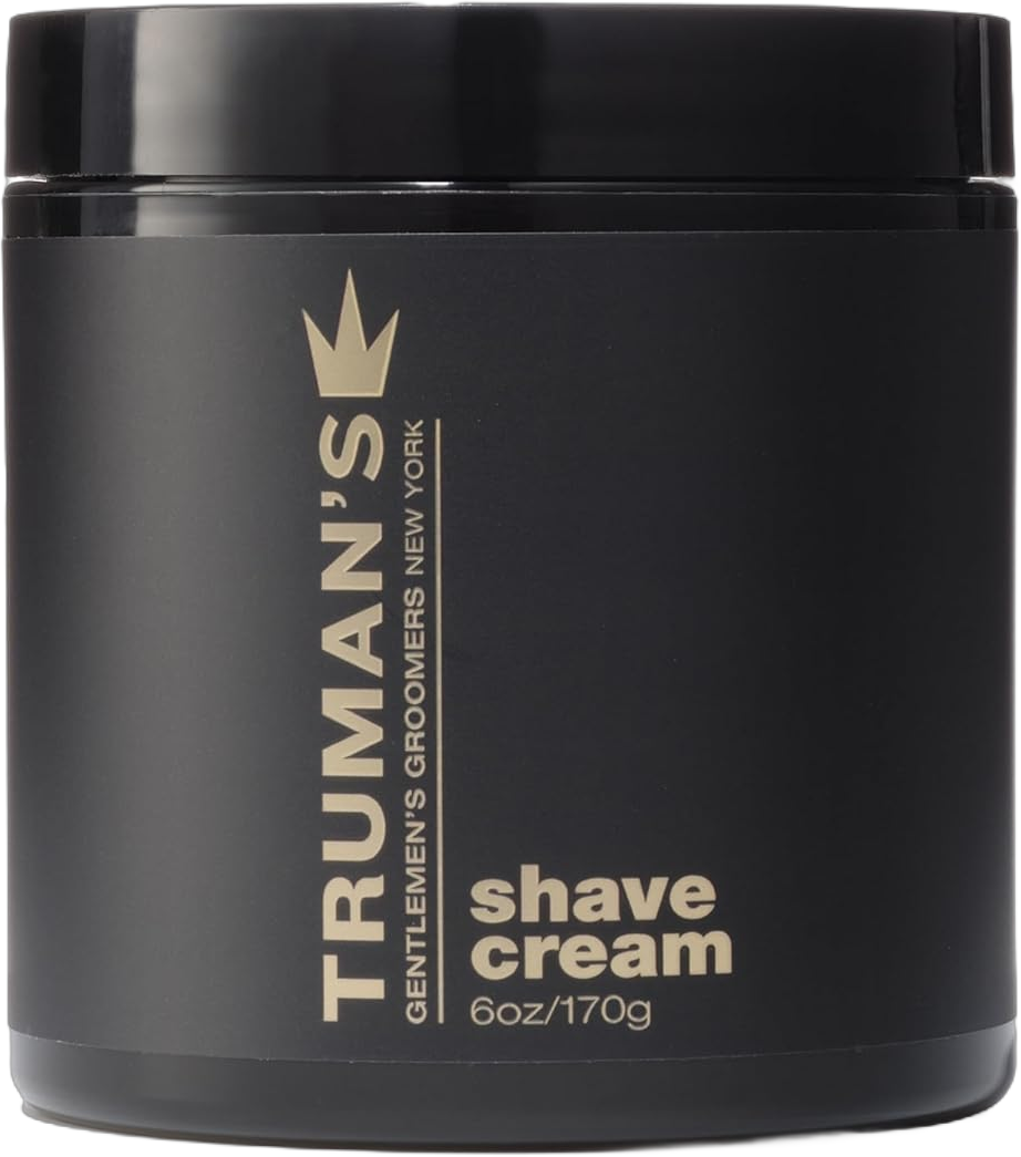 Truman's Gentlemen's Groomers - Men's Shave Cream - Ultimate Smooth Close Shave - Eliminates Razor Burn, Clogged Pores, Breakouts - Coconut and Eucalyptus Oils 6oz