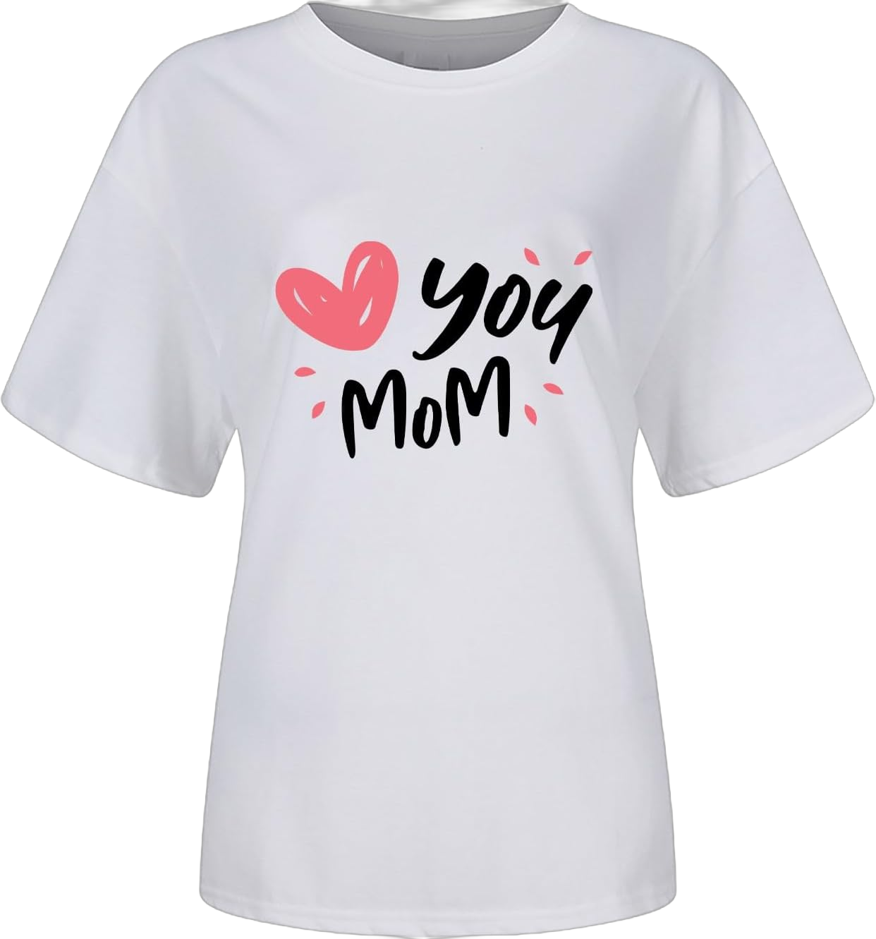 Women's Business Casual Tops Shirts Summer Casual Mother's Day Print T-Shirt Crew Neck Pullover Short Tops, S-3XL